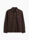 Dark brown cotton-lyocell blend shirt_3