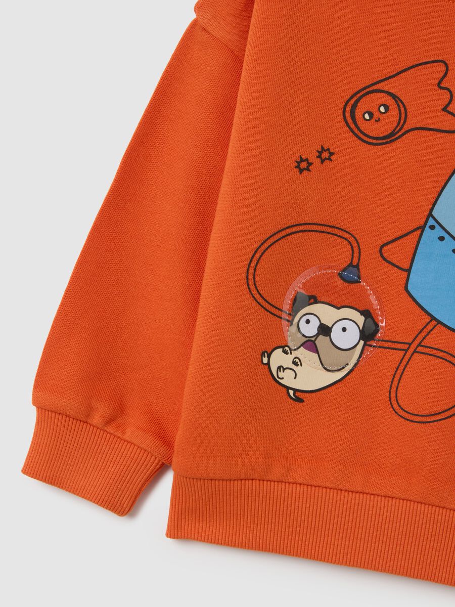 Orange pure cotton regular fit children's sweatshirt_2