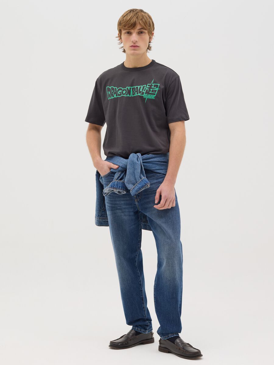 Grey T-shirt with Super Shenron print_1
