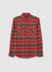 Multi-colour check shirt in pure cotton regular fit flannel_4