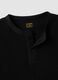 Black regular-fit honeycomb viscose-blend T-shirt_1