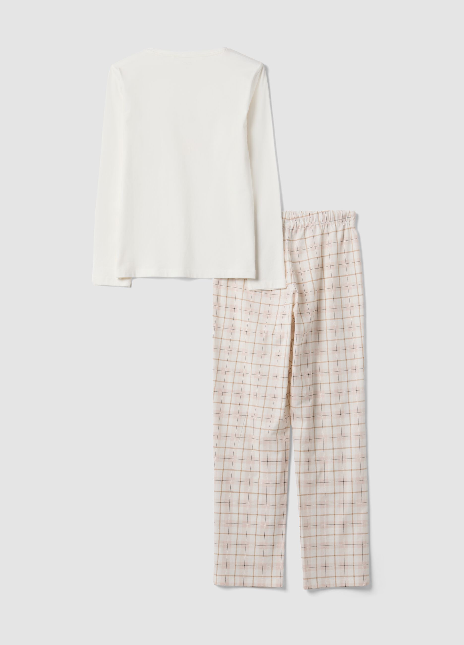 White organic cotton pyjamas with &ldquo;Nap Queen&rdquo; print
