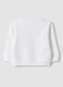 White crew-neck sweatshirt in 100% cotton_1
