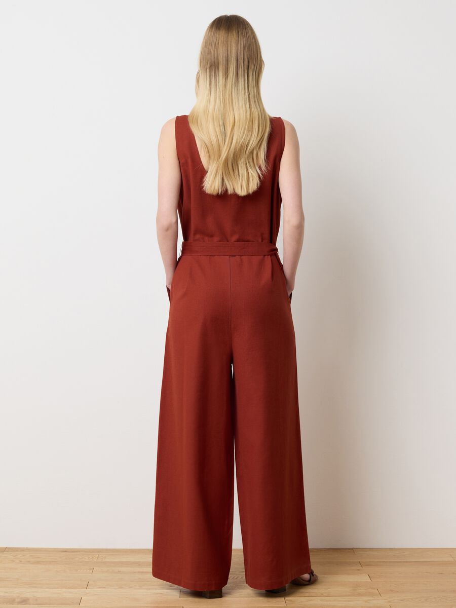 Wide Brown Jumpsuit Les Copains Housebrand_3
