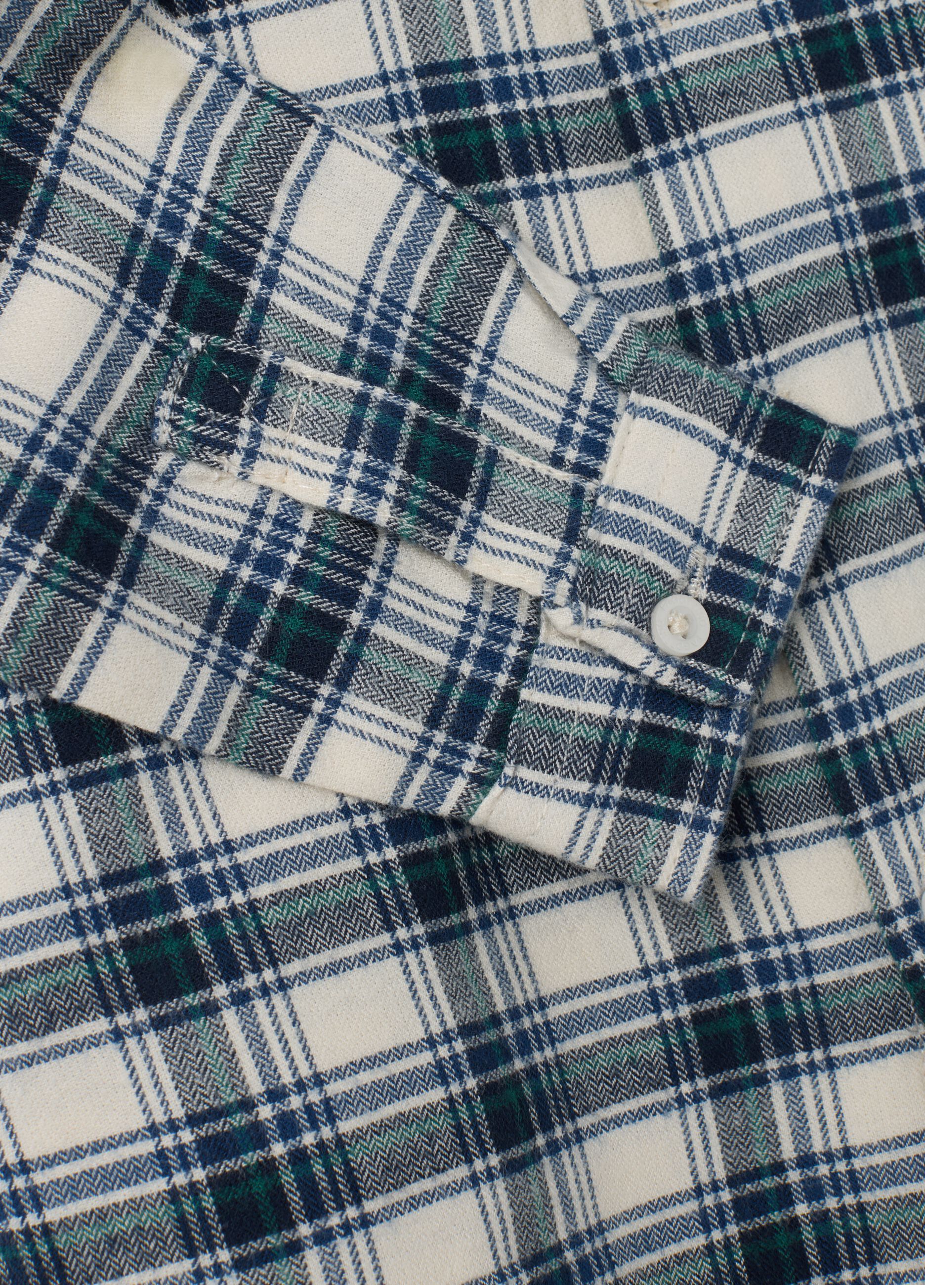Camicia da bambino in puro cotone multicolor regular fit