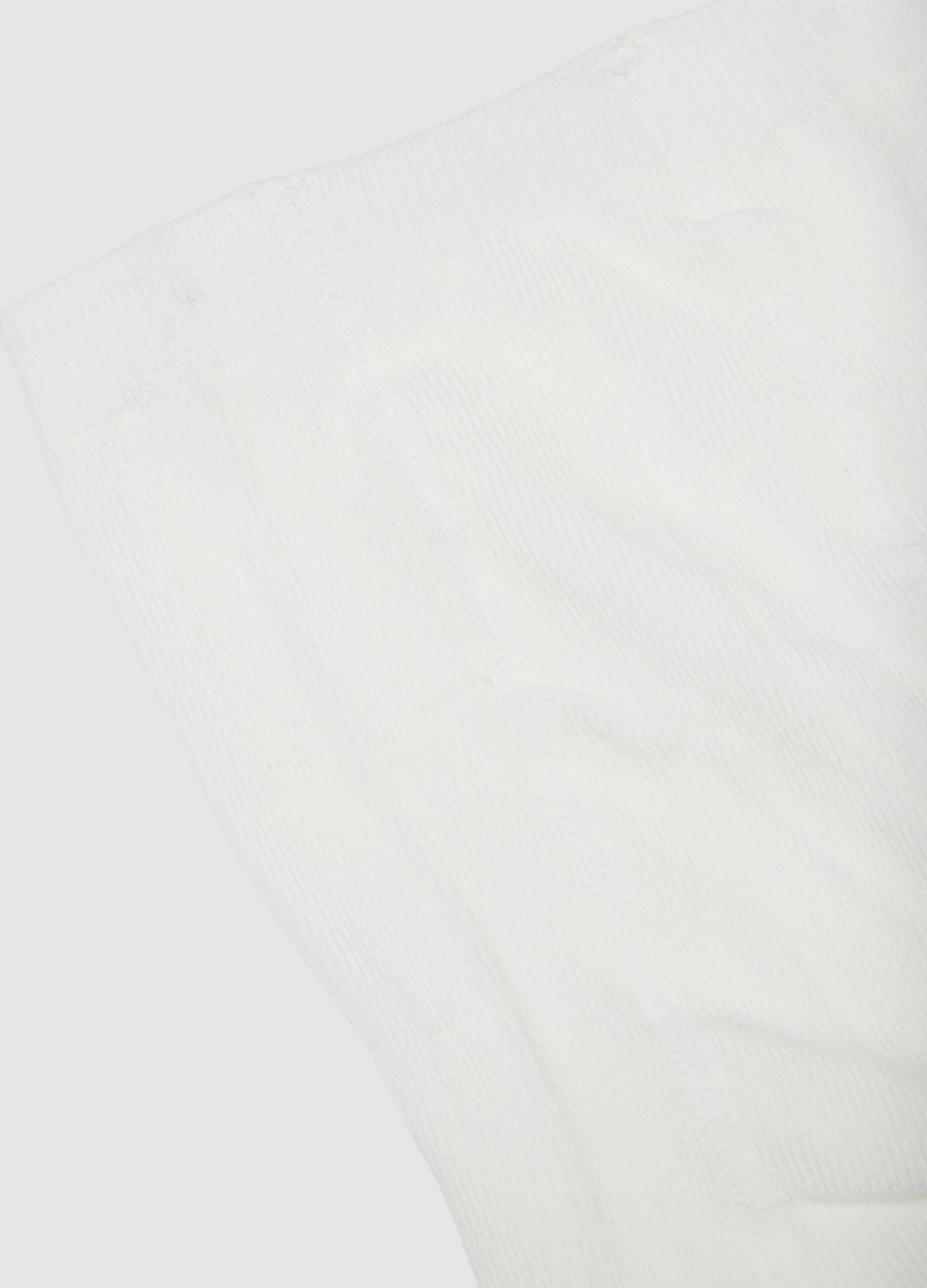 Collant bianchi in cotone organico elasticizzato