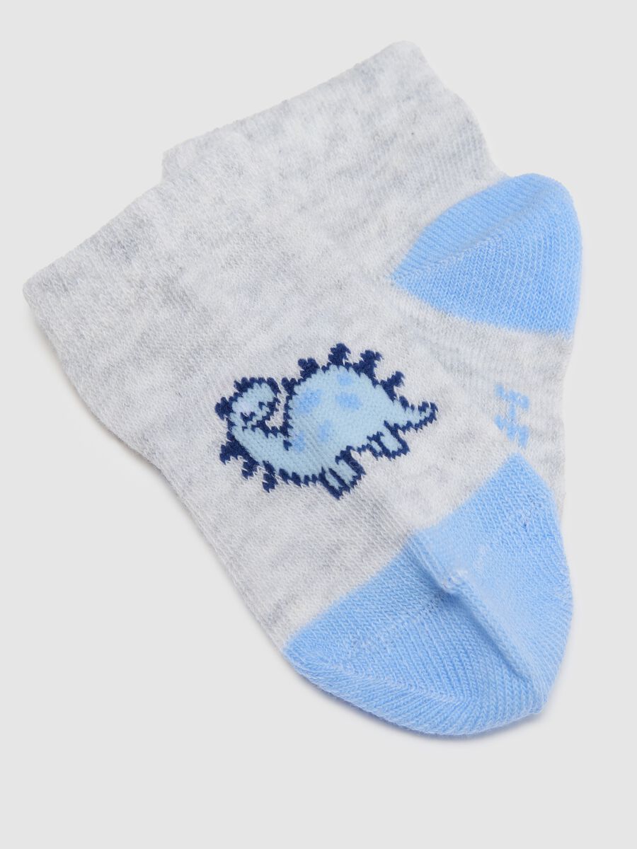 Tripack calze in misto cotone multicolor da neonato con disegni_2