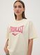 White pure cotton T-shirt with front print, regular fit_0