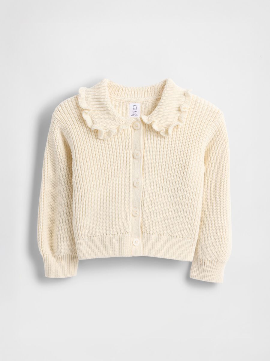 Cardigan bianco in cotone_0
