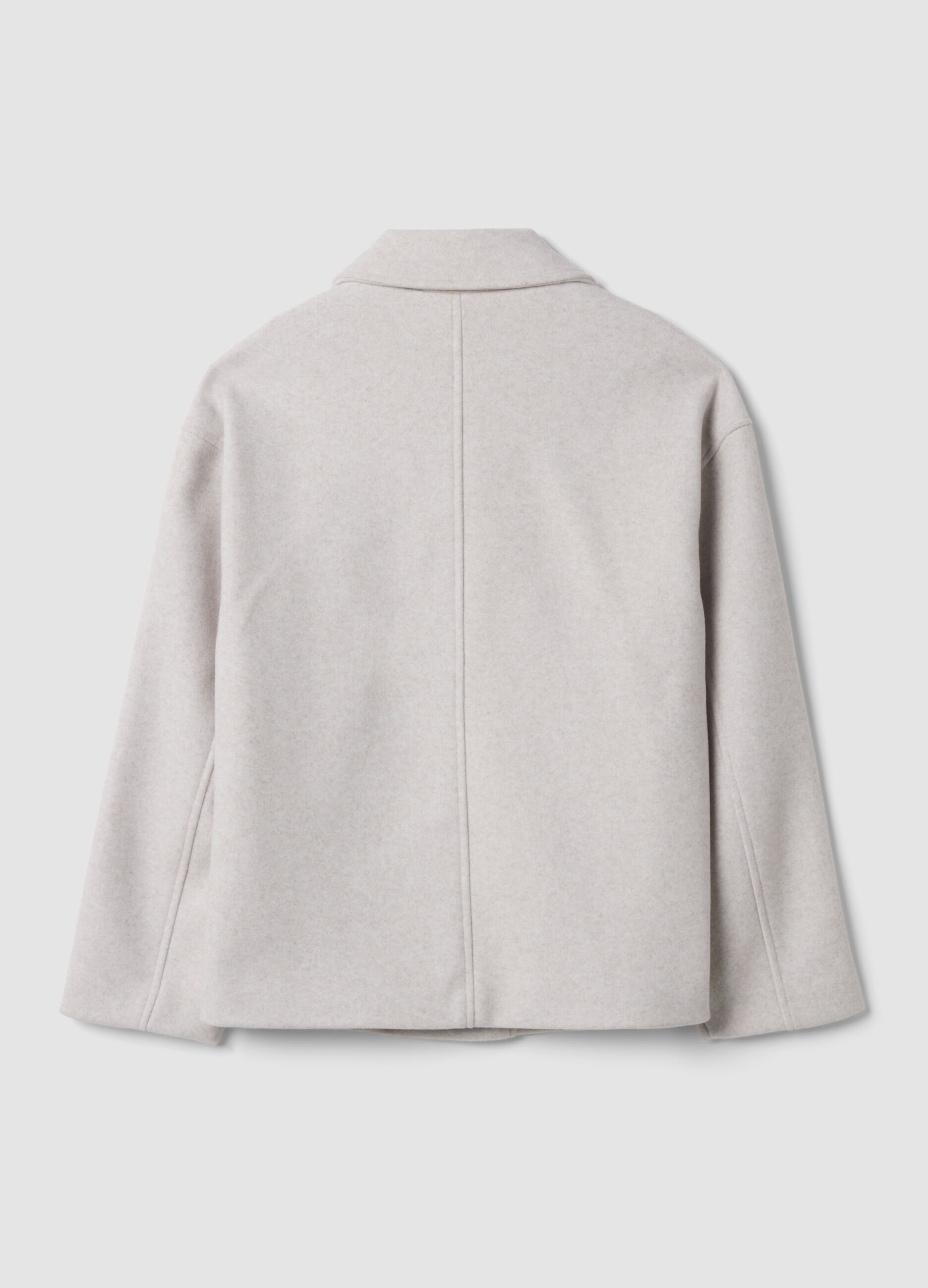 Giacca sabbia regular fit con colletto e bottoni