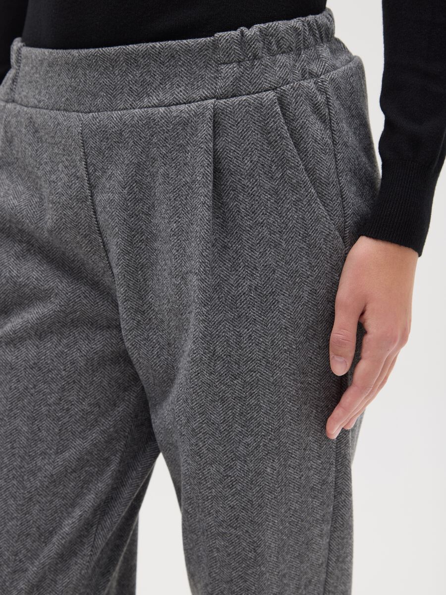 Grey Regular Fit Trousers_3