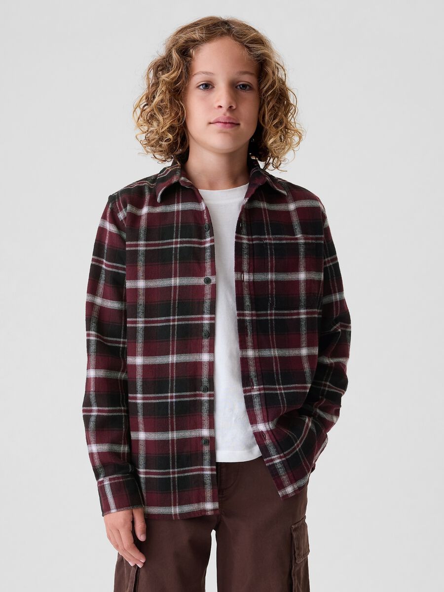 Flannel shirt with check pattern_0
