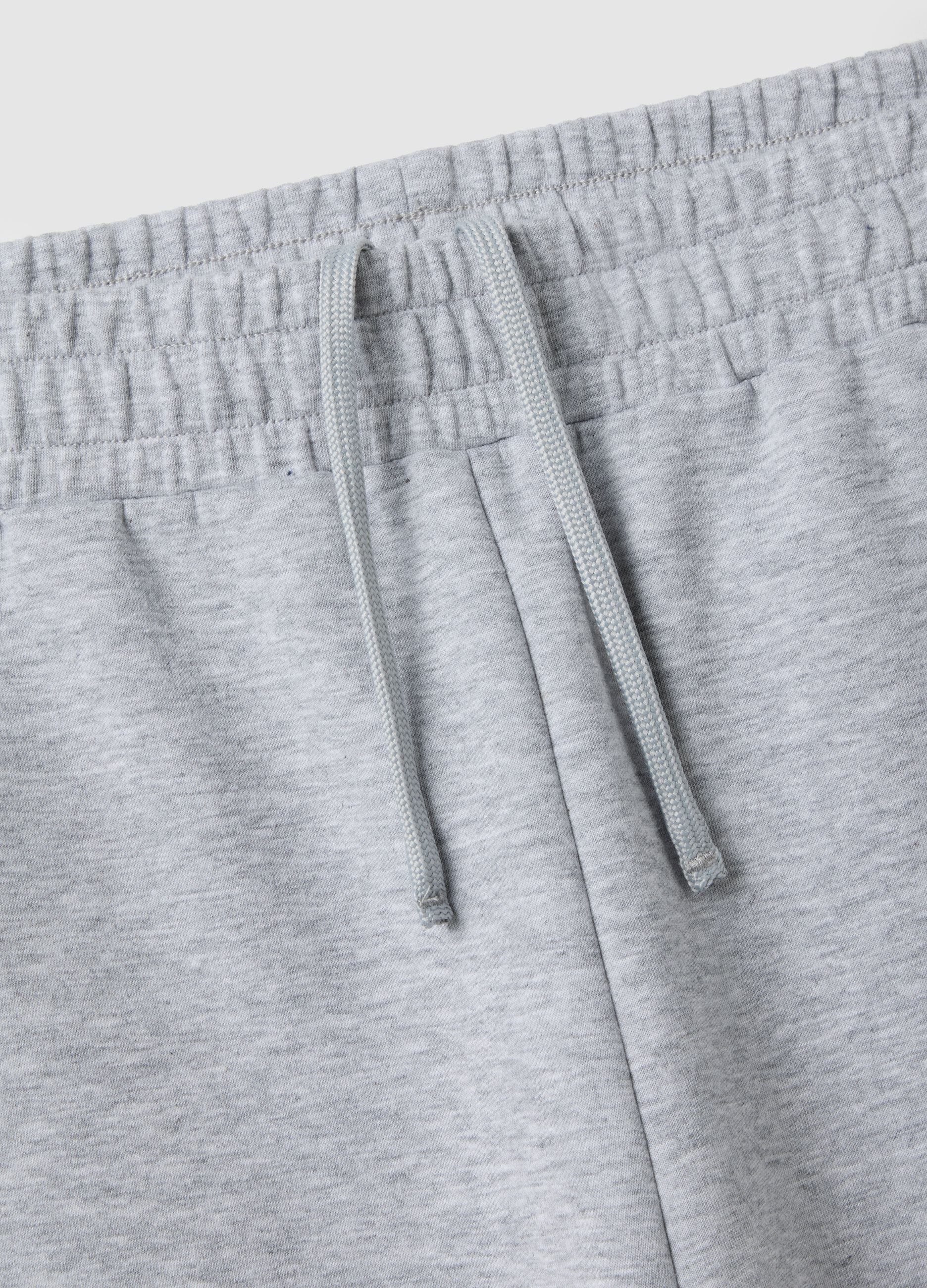 Grey Stretch Cotton Regular Fit Bermuda Shorts