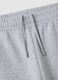 Grey Stretch Cotton Regular Fit Bermuda Shorts_5