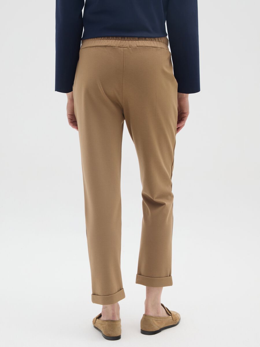 Beige regular fit trousers_2