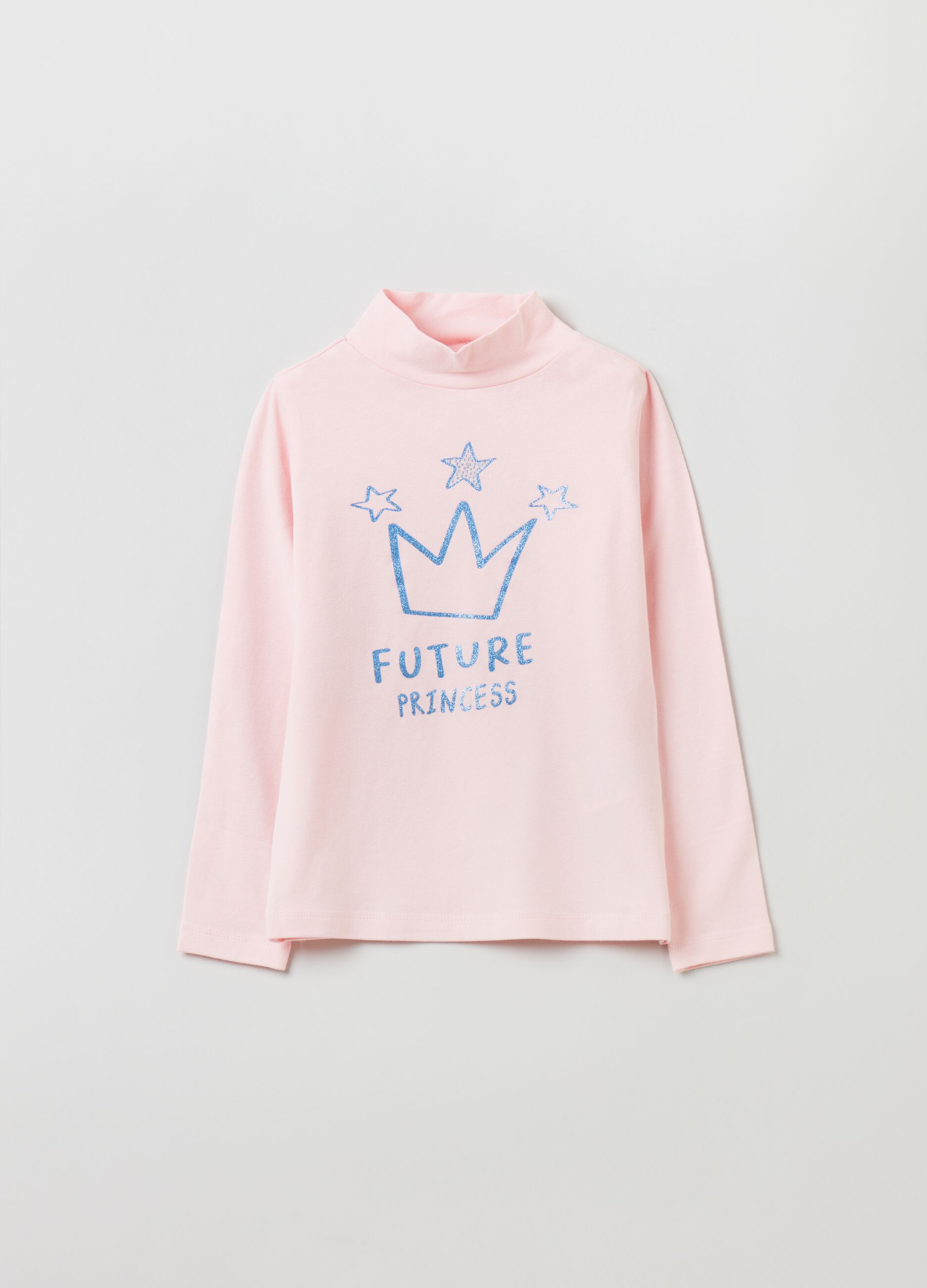 T shirt a maniche lunghe con collo alto Rosa chiaro OVS KIDS da Bambina OVS