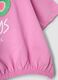 Pink pure cotton girls&rsquo; boxy-fit T-shirt with appliqu&eacute;s_2
