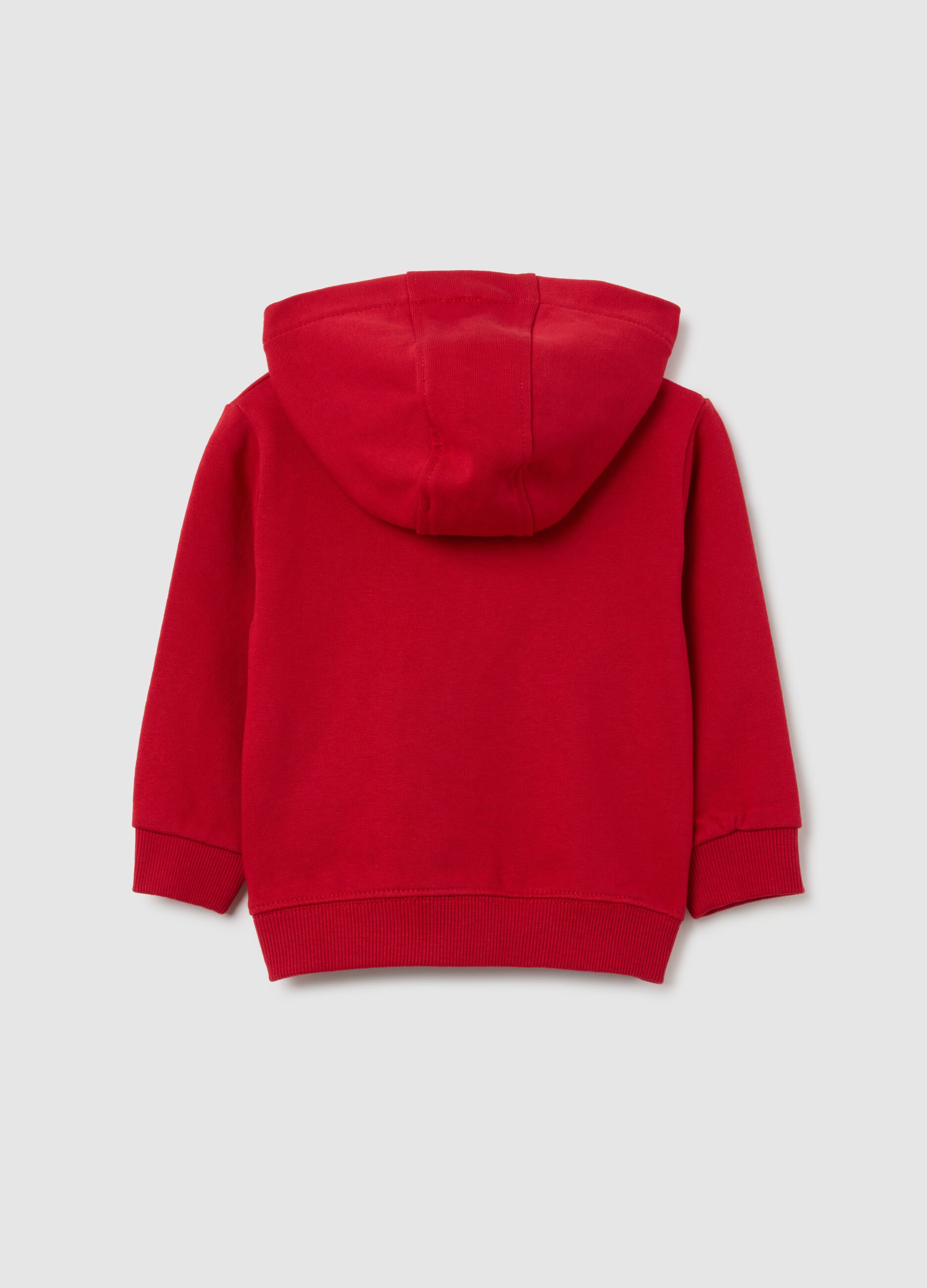 Felpa da neonato in puro cotone rossa regular fit