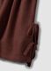 Brown viscose-linen blend shorts with elasticated waist, regular fit_5