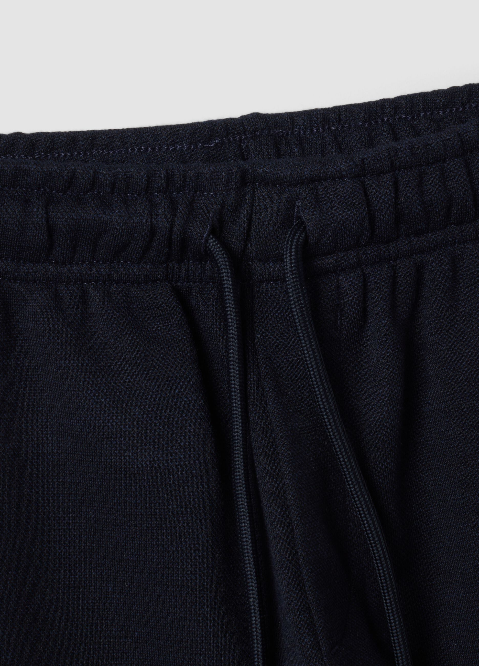 Pantaloni blu in viscosa e lyocell elasticizzato regular fit per bambino