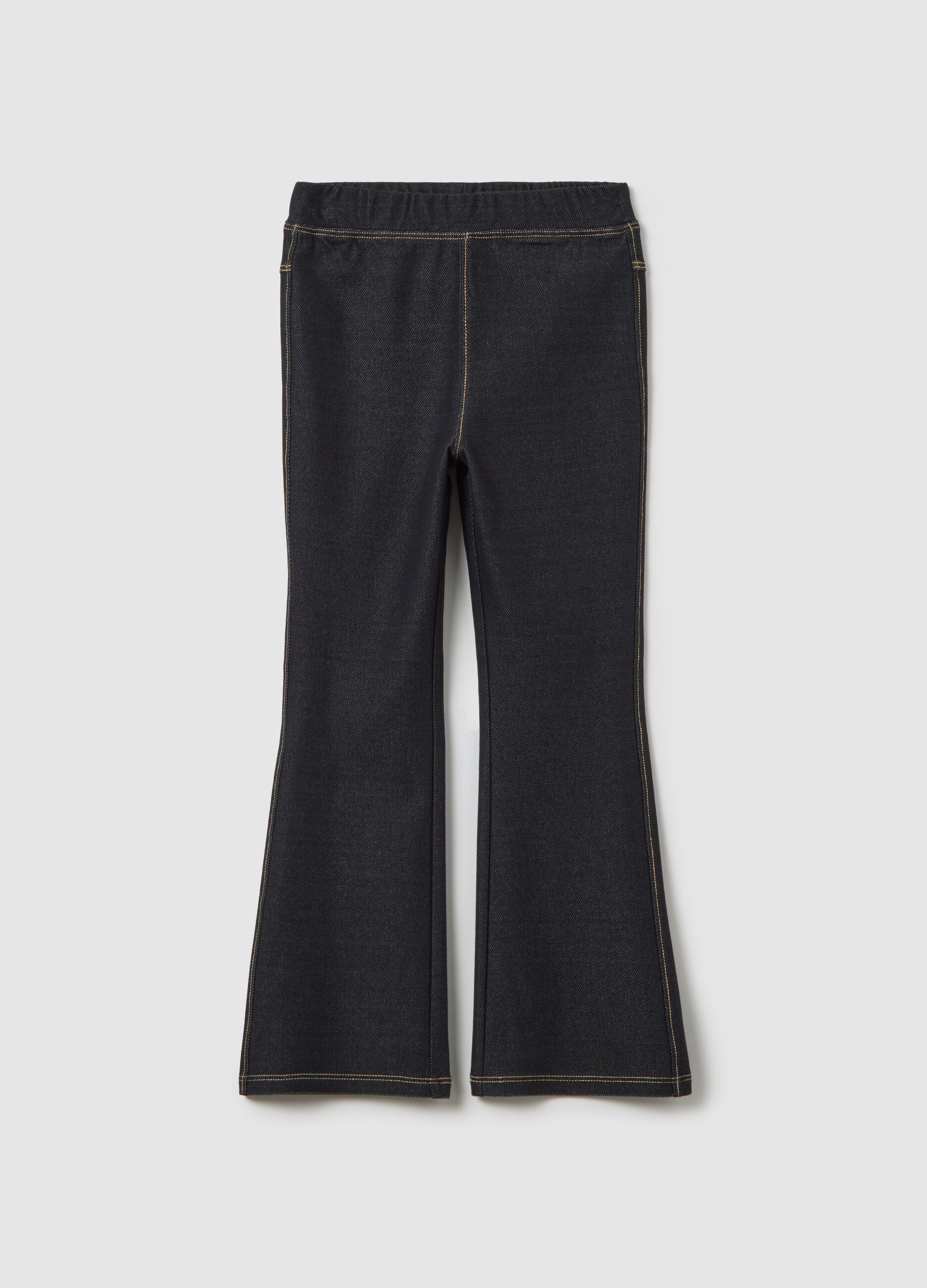 Leggings da bambina in misto cotone denim skinny