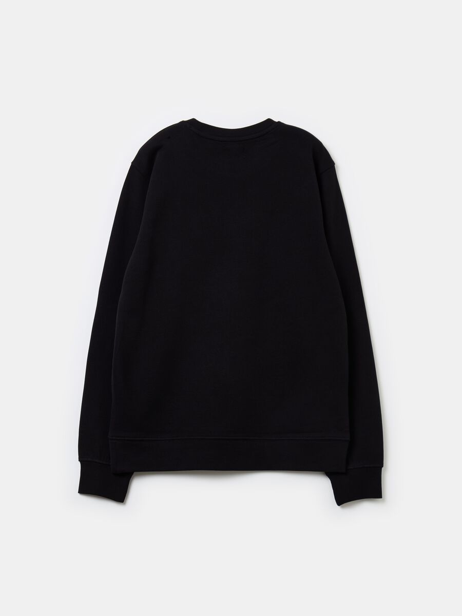 Solid colour sweatshirt with round neck_4