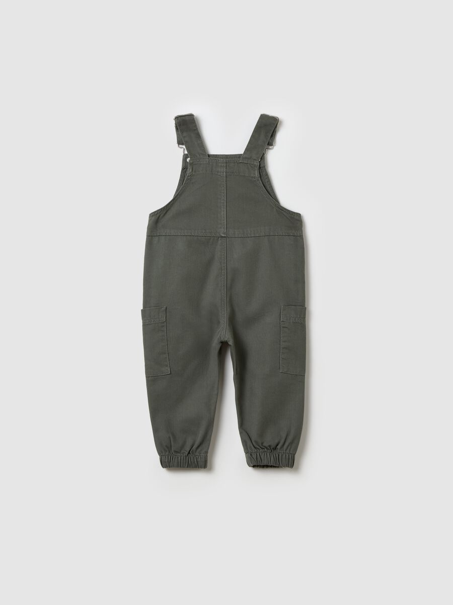 Cargo dungarees in cotton and Lyocell_1
