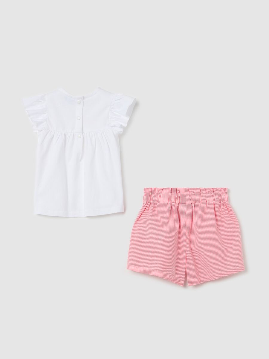 Cotton set with striped pattern and flowers embroidery_1