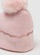 Pink girl's hat with pom pom_2