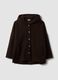 Brown regular-fit coat with hood and buttons_0