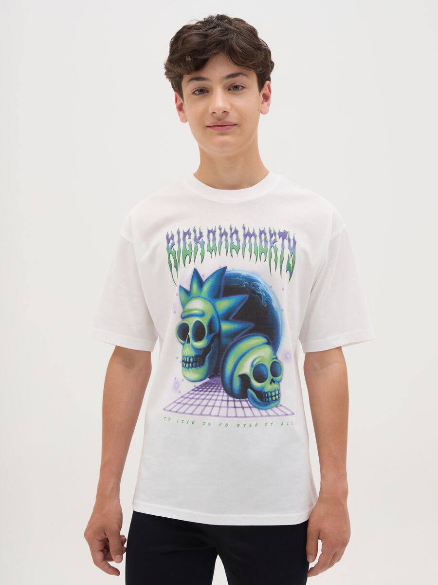 Boys' white pure cotton regular fit t-shirt_0
