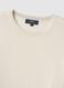 Beige crew-neck cotton blend pullover regular fit_5