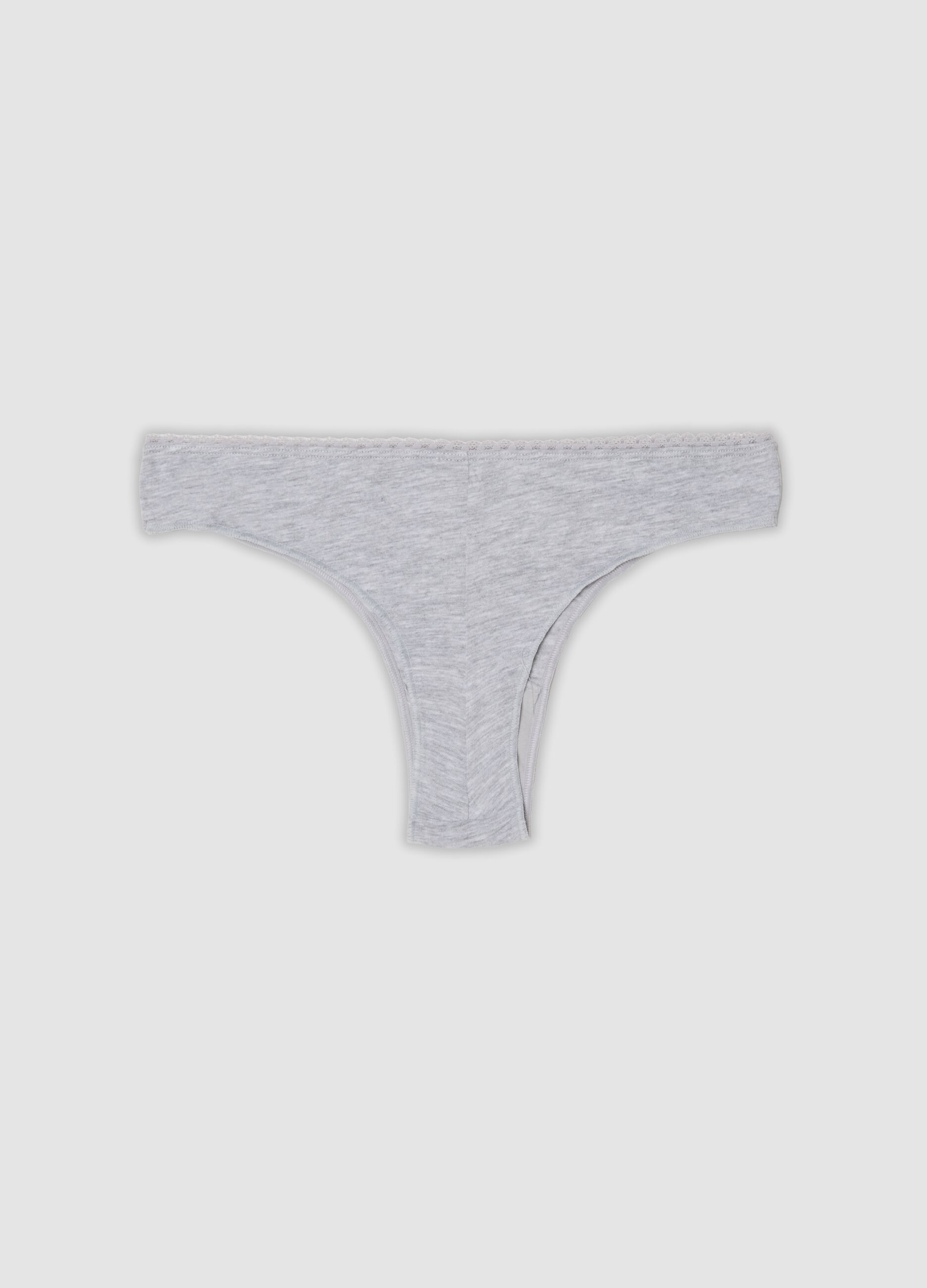 Tripack slip brasiliane multicolor in cotone jersey organico elasticizzato
