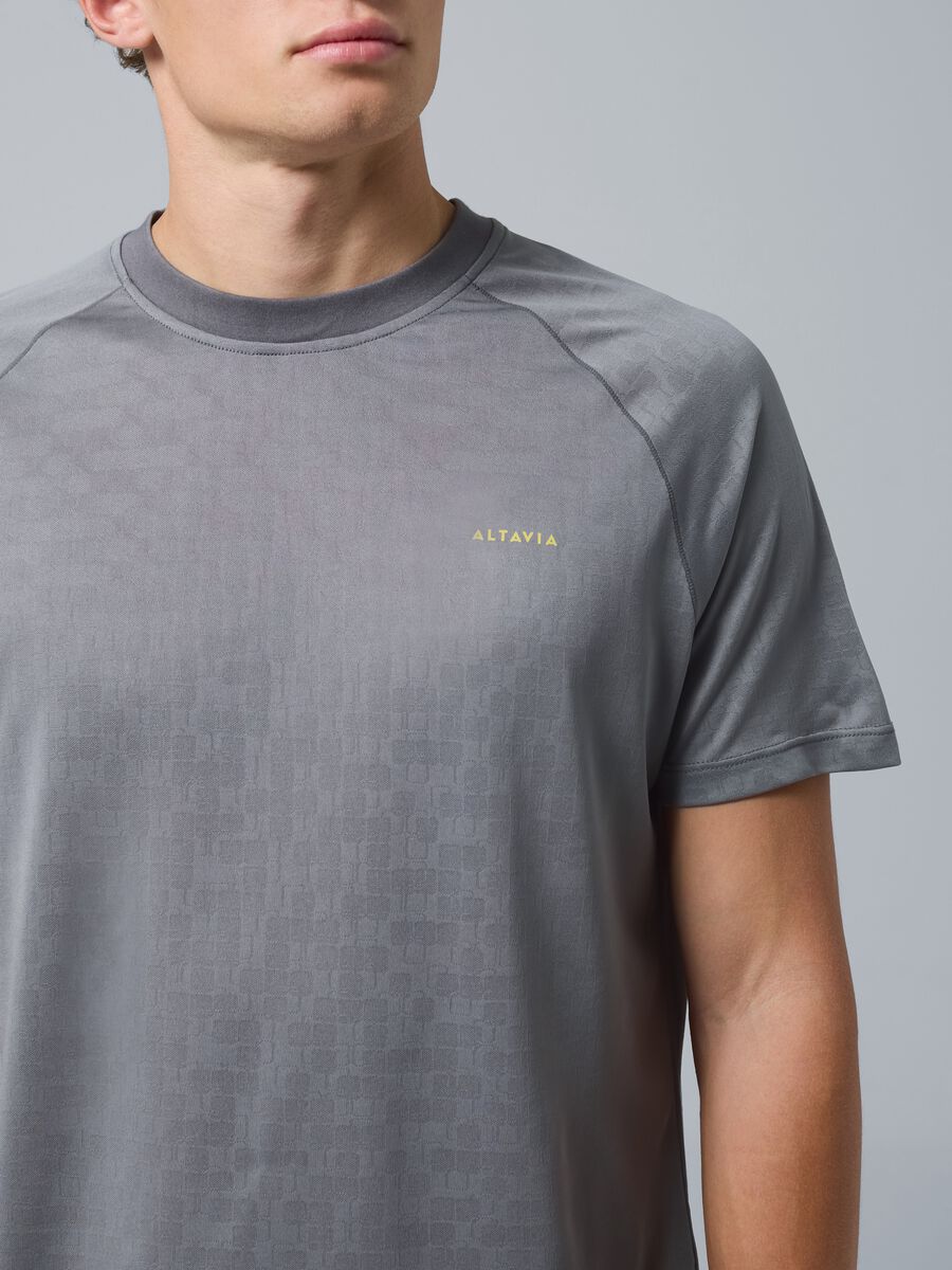 T-shirt sportiva grigia in tessuto tecnico ALTAVIA COURT_2