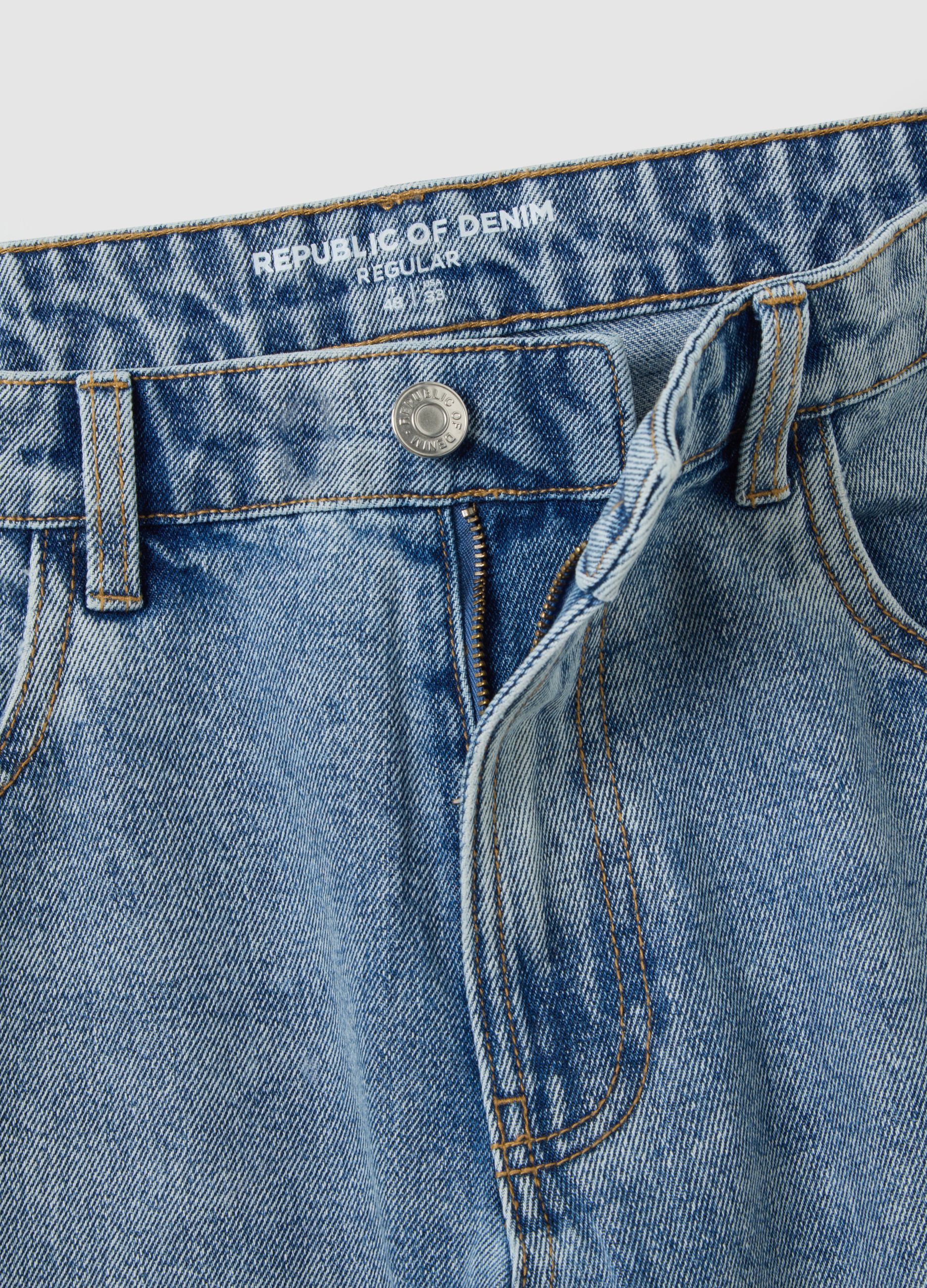 Jeans in denim blu regular fit