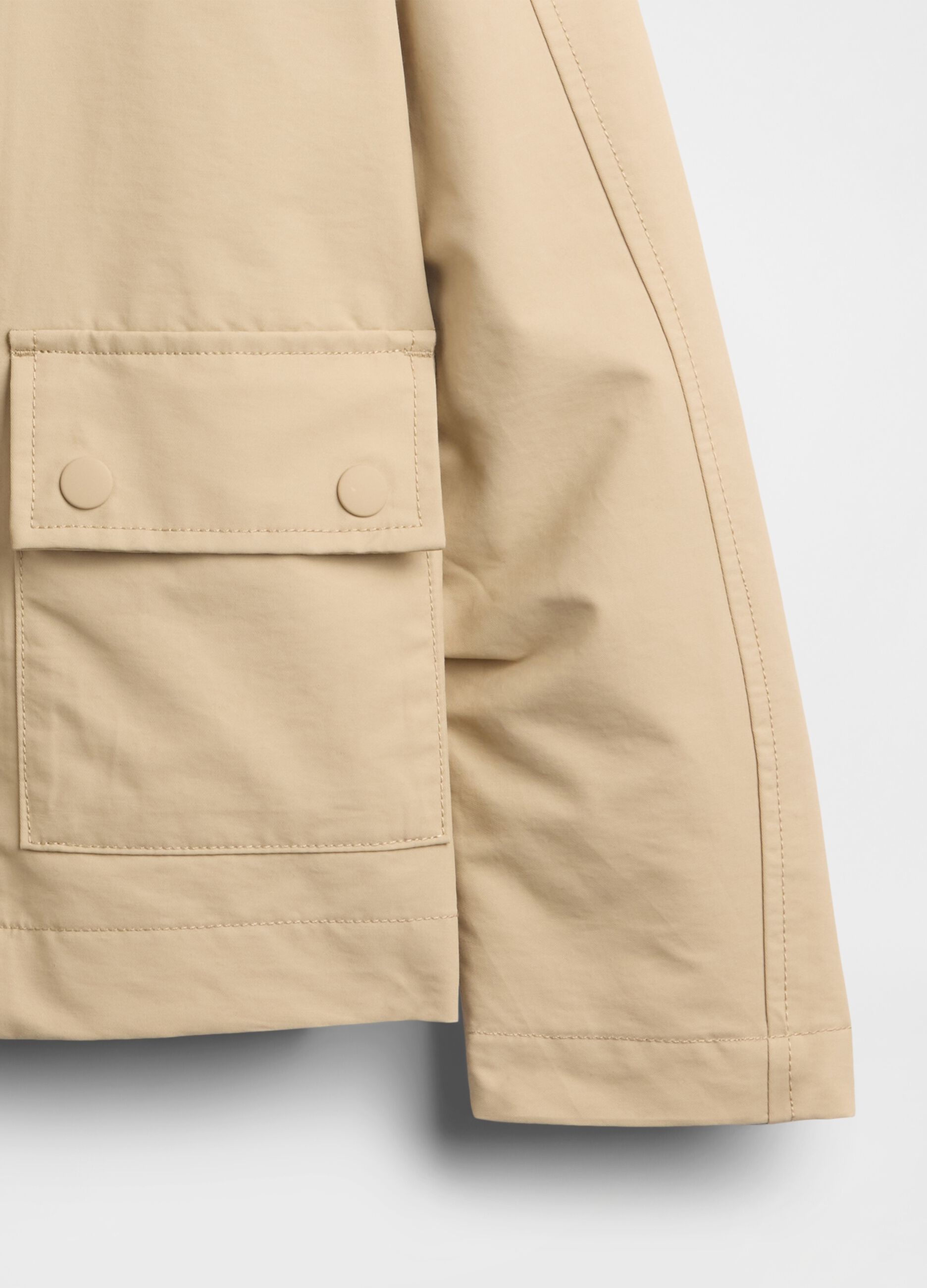 Giacca beige con cappuccio per bambina