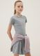 Grey stretch cotton set with T-shirt and shorts_0