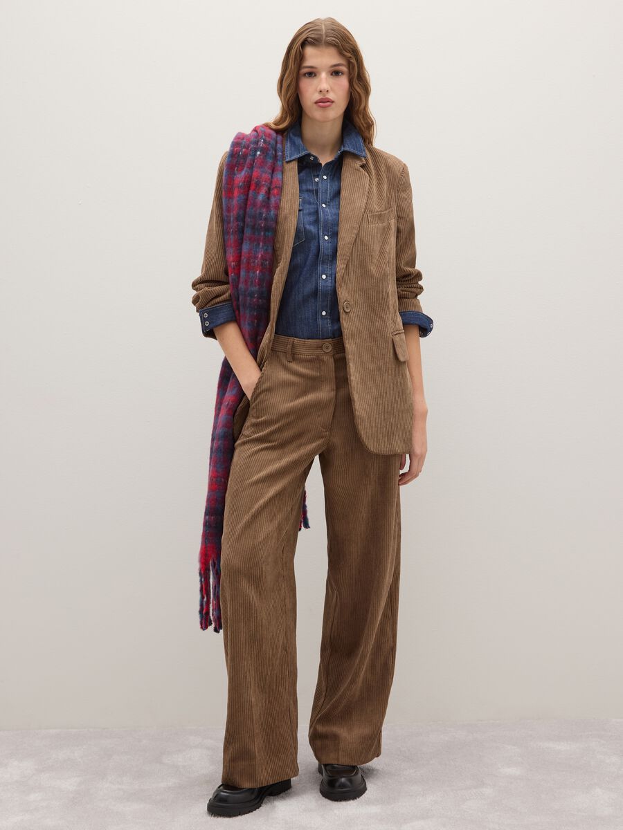 Multicolour scarf with fringes_1