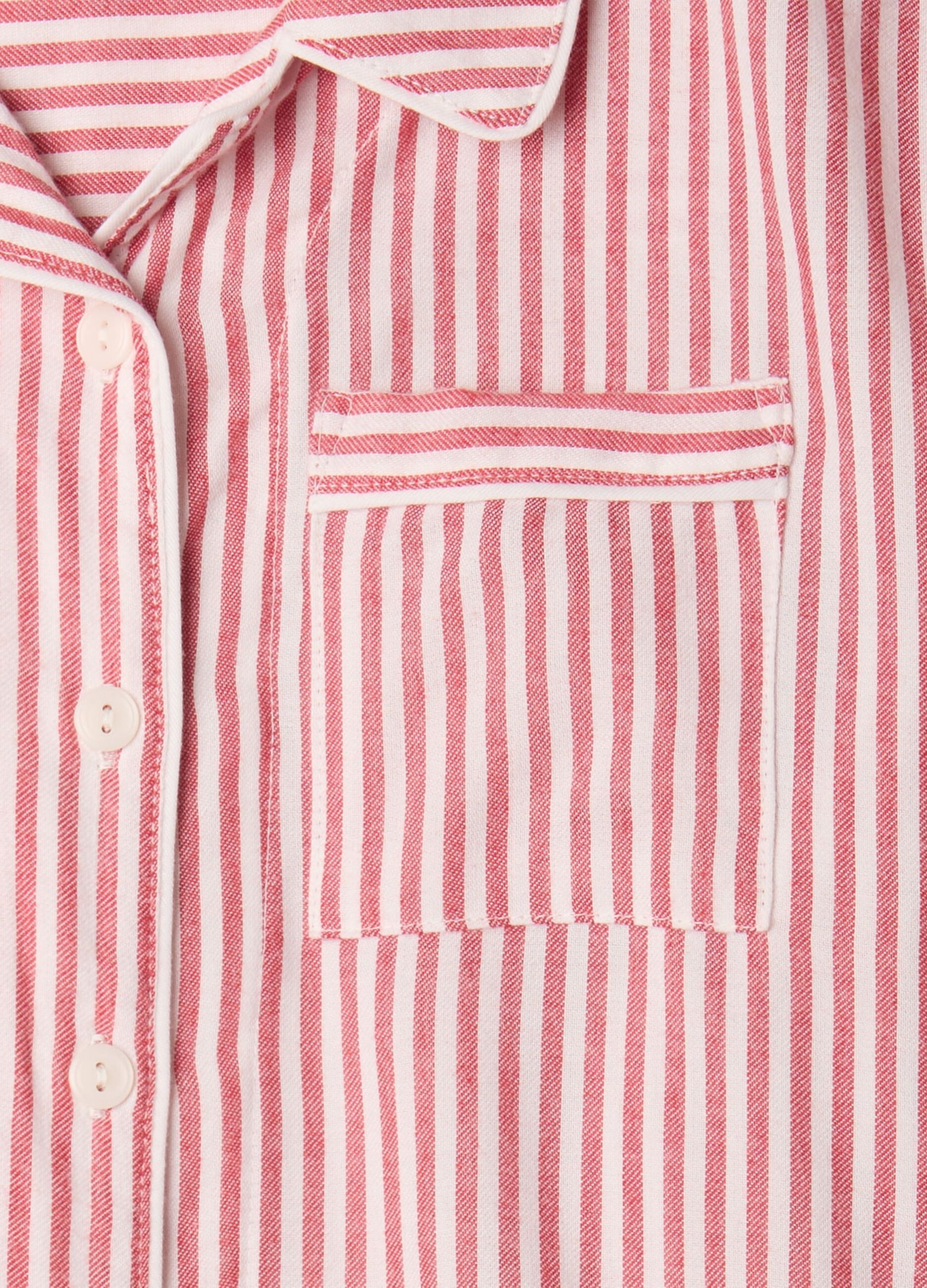 Long pyjamas with striped pattern