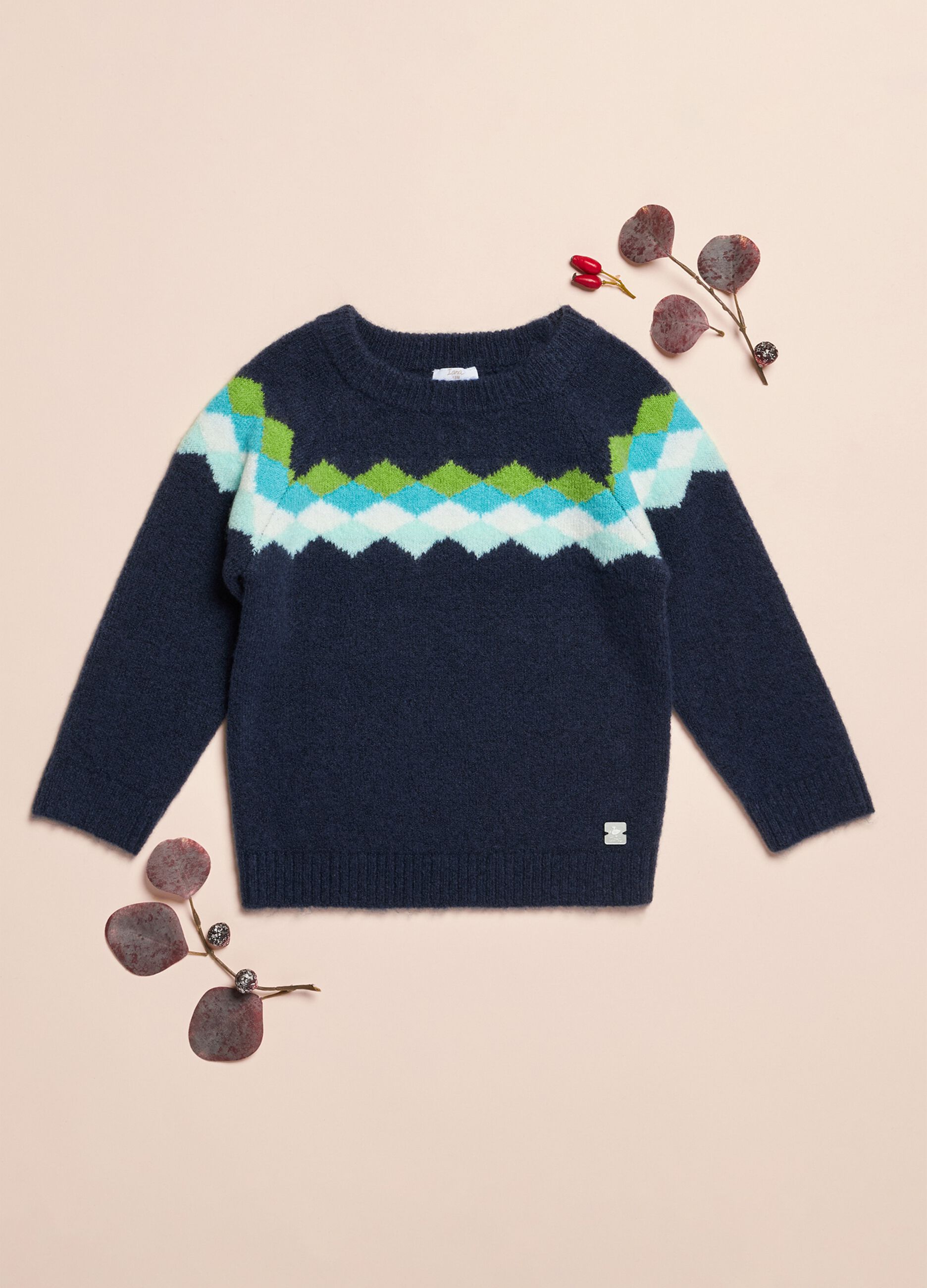 Maglione tricot con intarsio_0