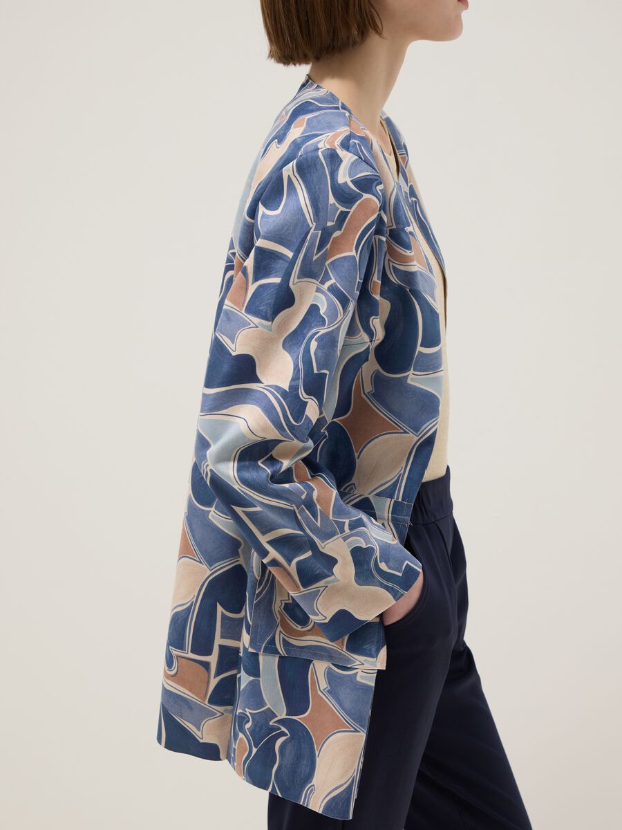 Giacca leggera multicolor regular fit con fantasia_3