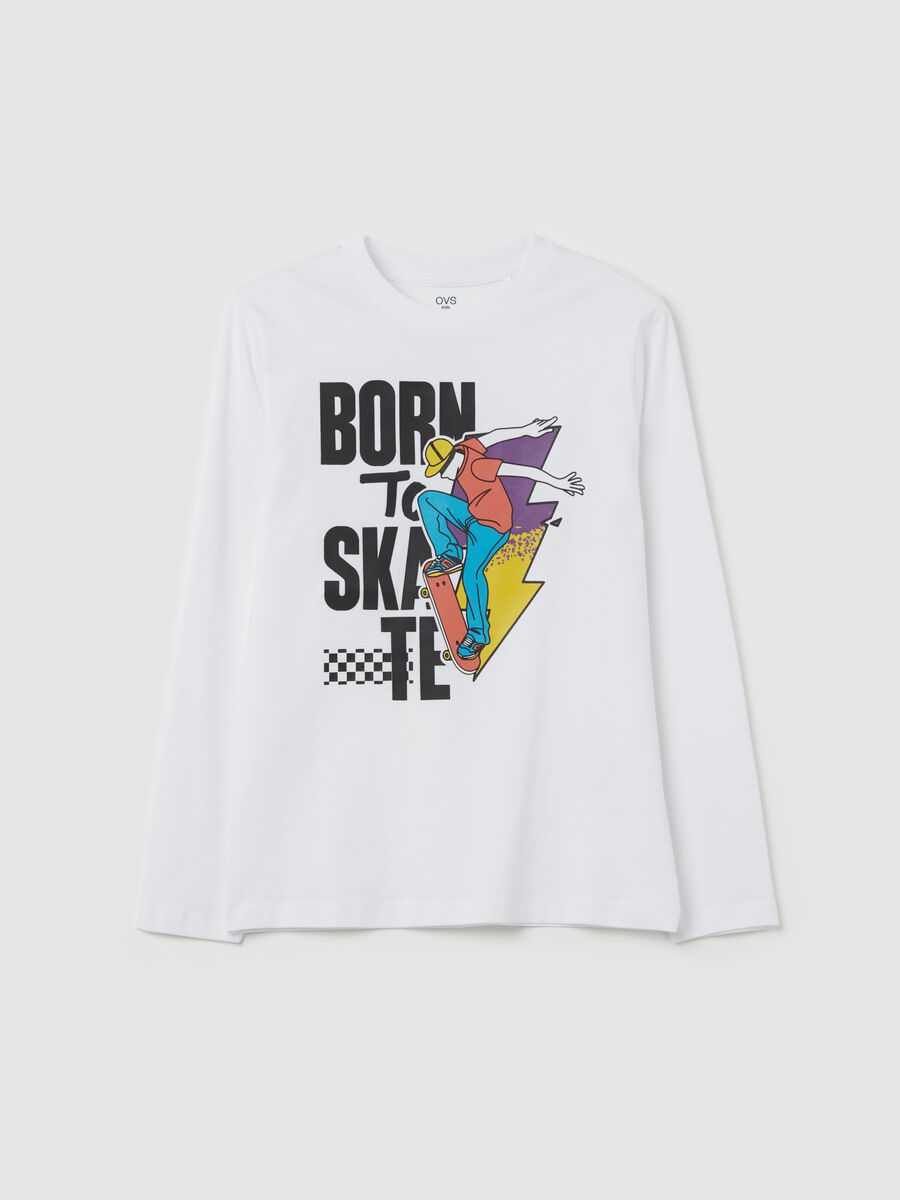 T-shirt maniche lunghe stampa "Born to Skate"_3