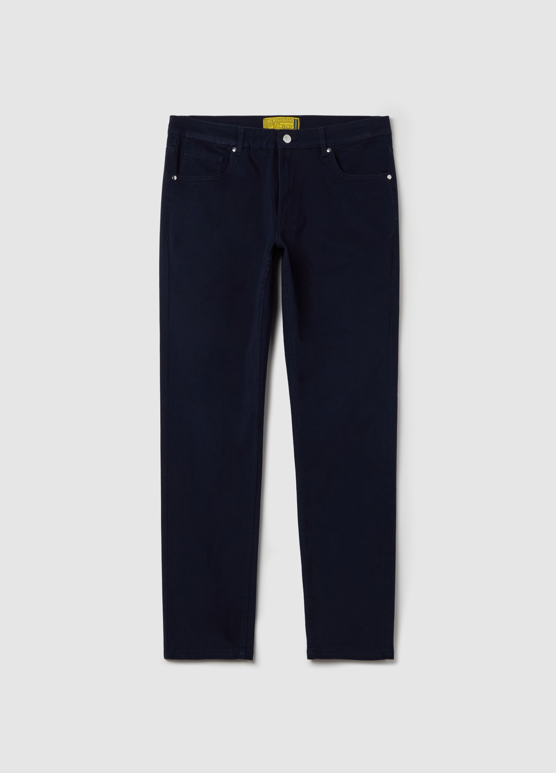 Slim-fit trousers with five pockets