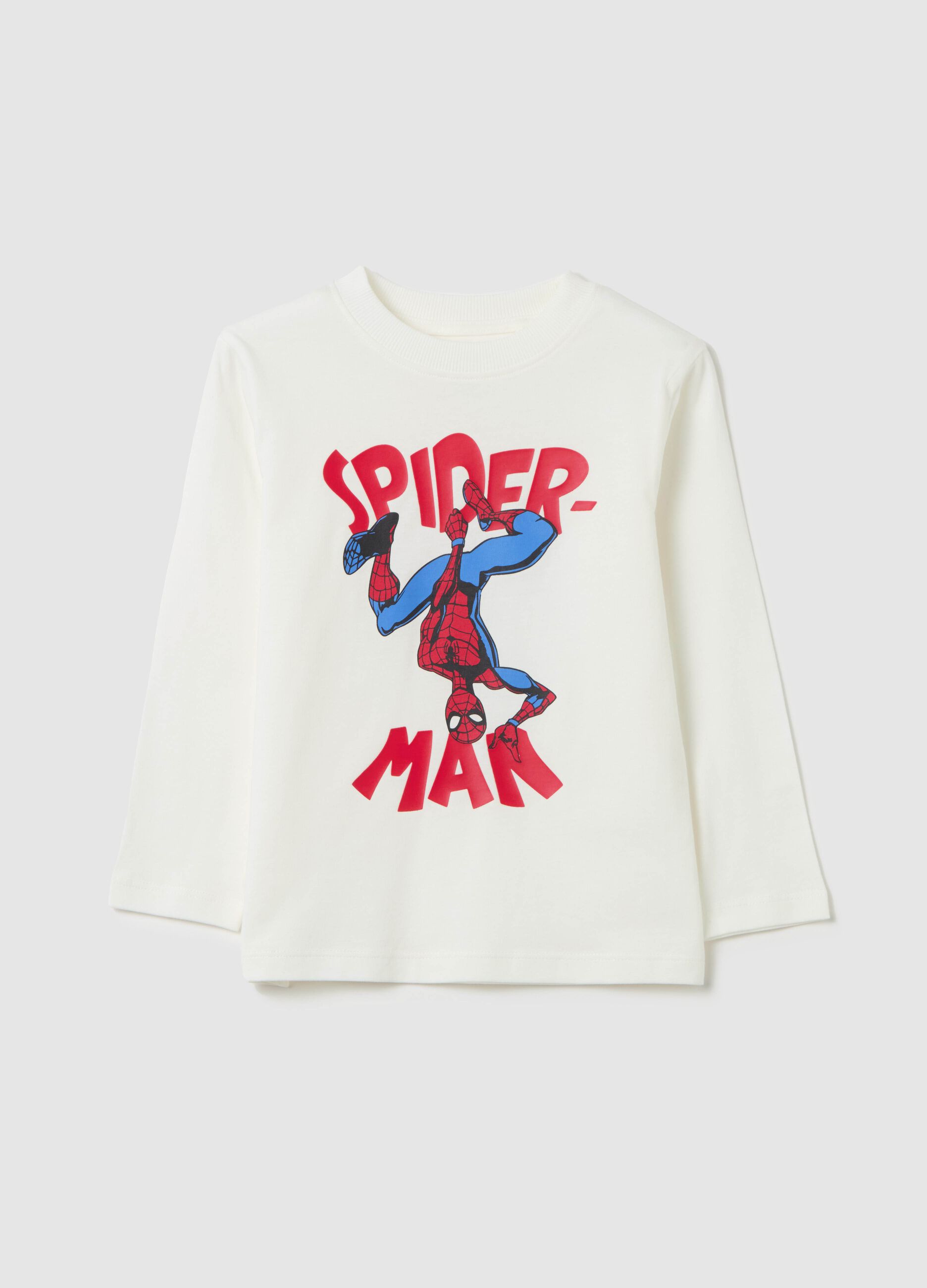 Long-sleeved T-shirt with Spider-Man print
