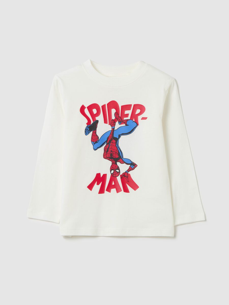 Long-sleeved T-shirt with Spider-Man print_0