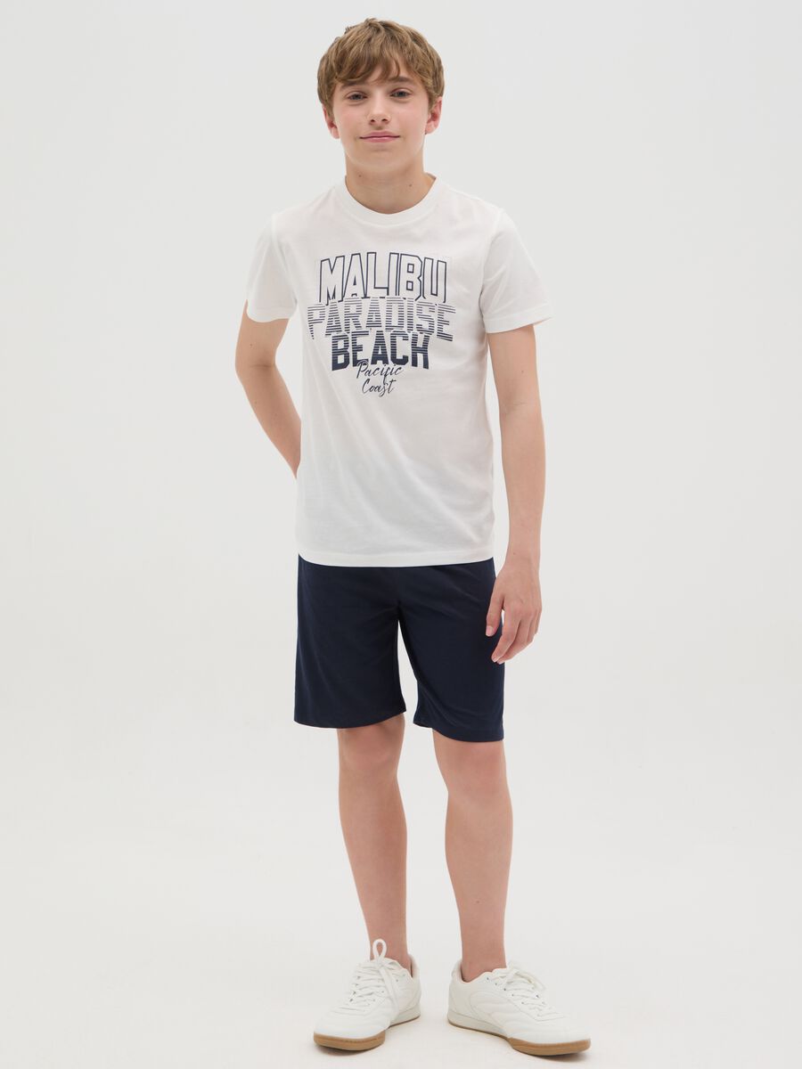 Completo jogging da ragazzo in puro cotone multicolor regular fit_1