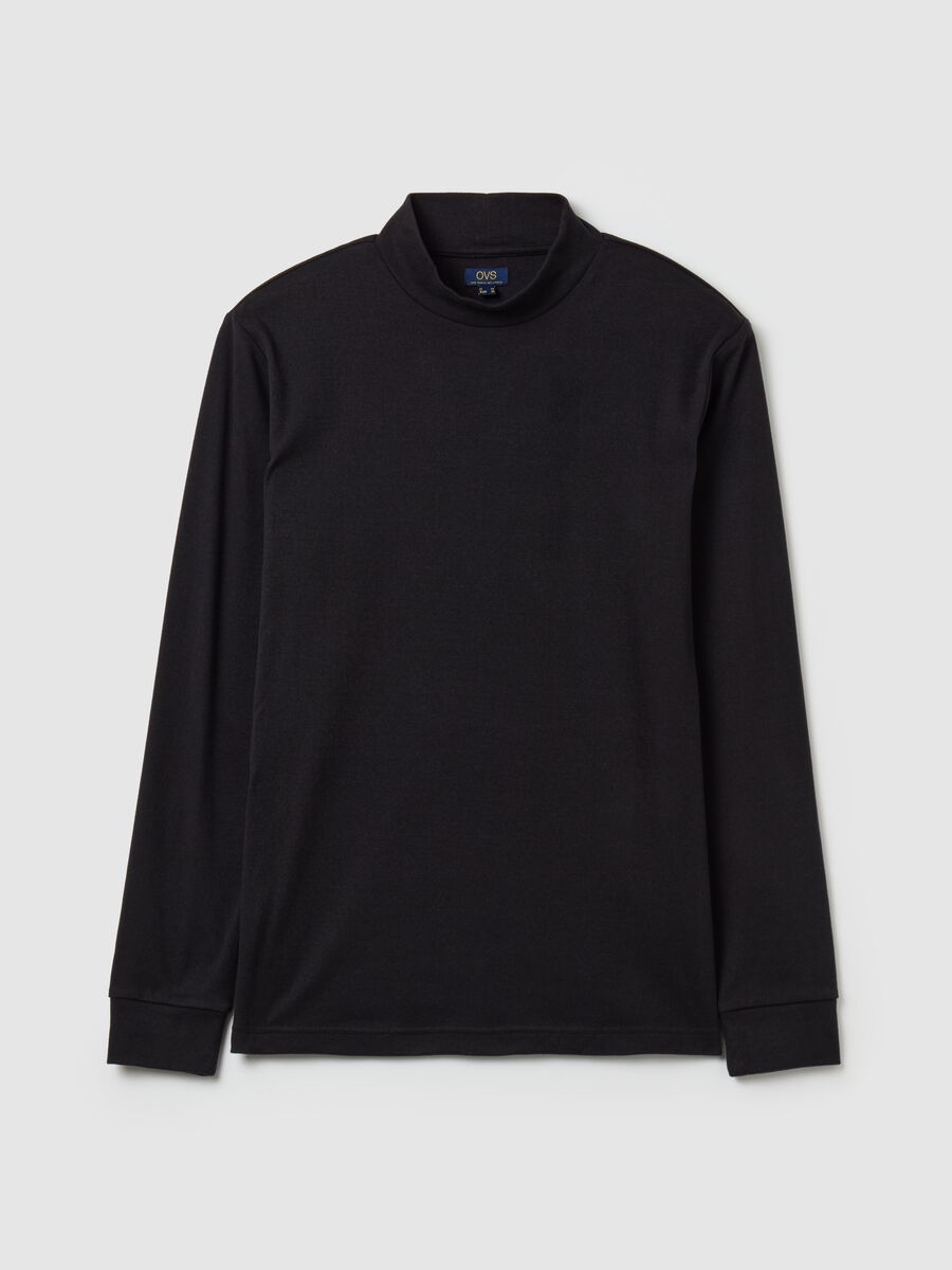 Fleece sweatshirt with mock neck_4