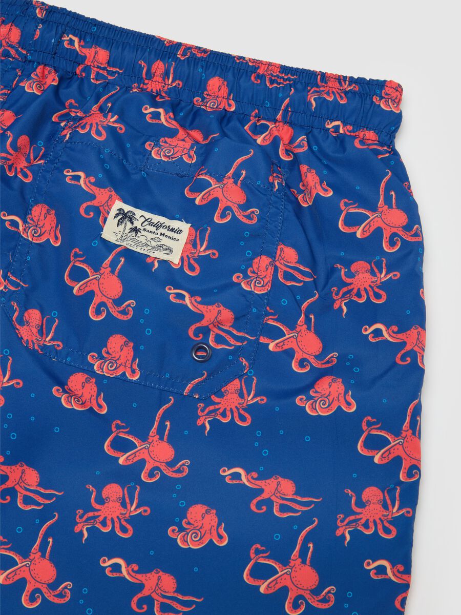 Costume da bagno da uomo in multicolor con polpi_1