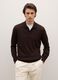Brown pure merino regular fit sweater_1