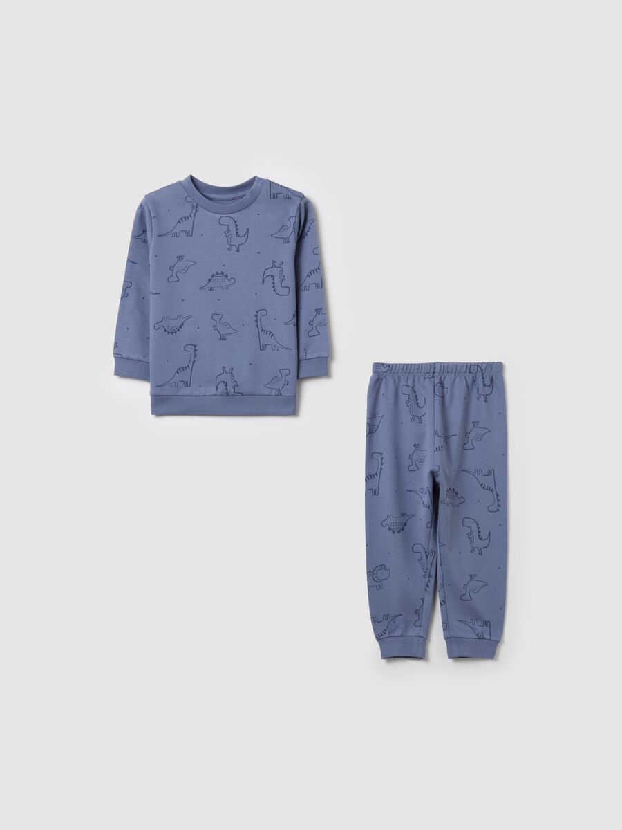 Organic cotton pyjamas with dinosaurs print_0